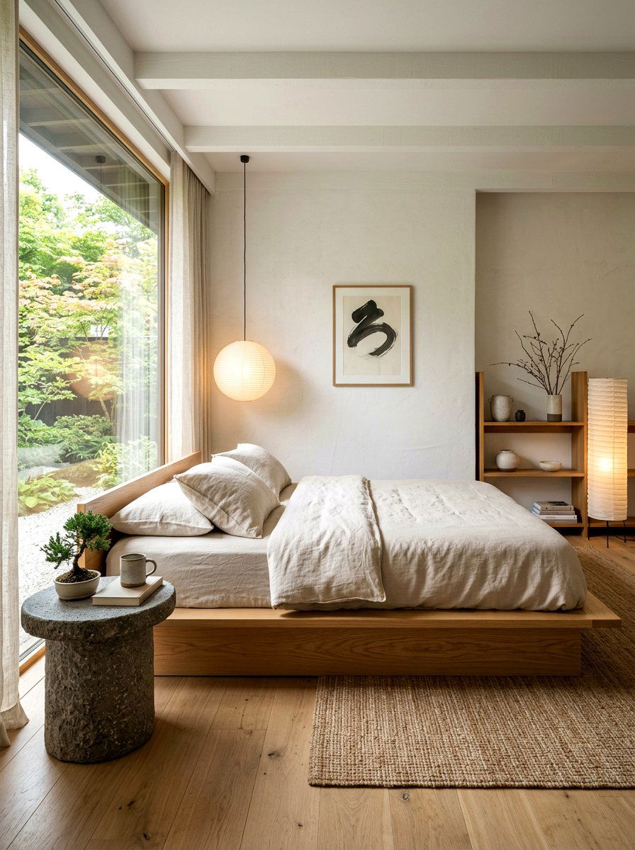 Japandi Bedroom Style - 30 editorial apartment decor ideas