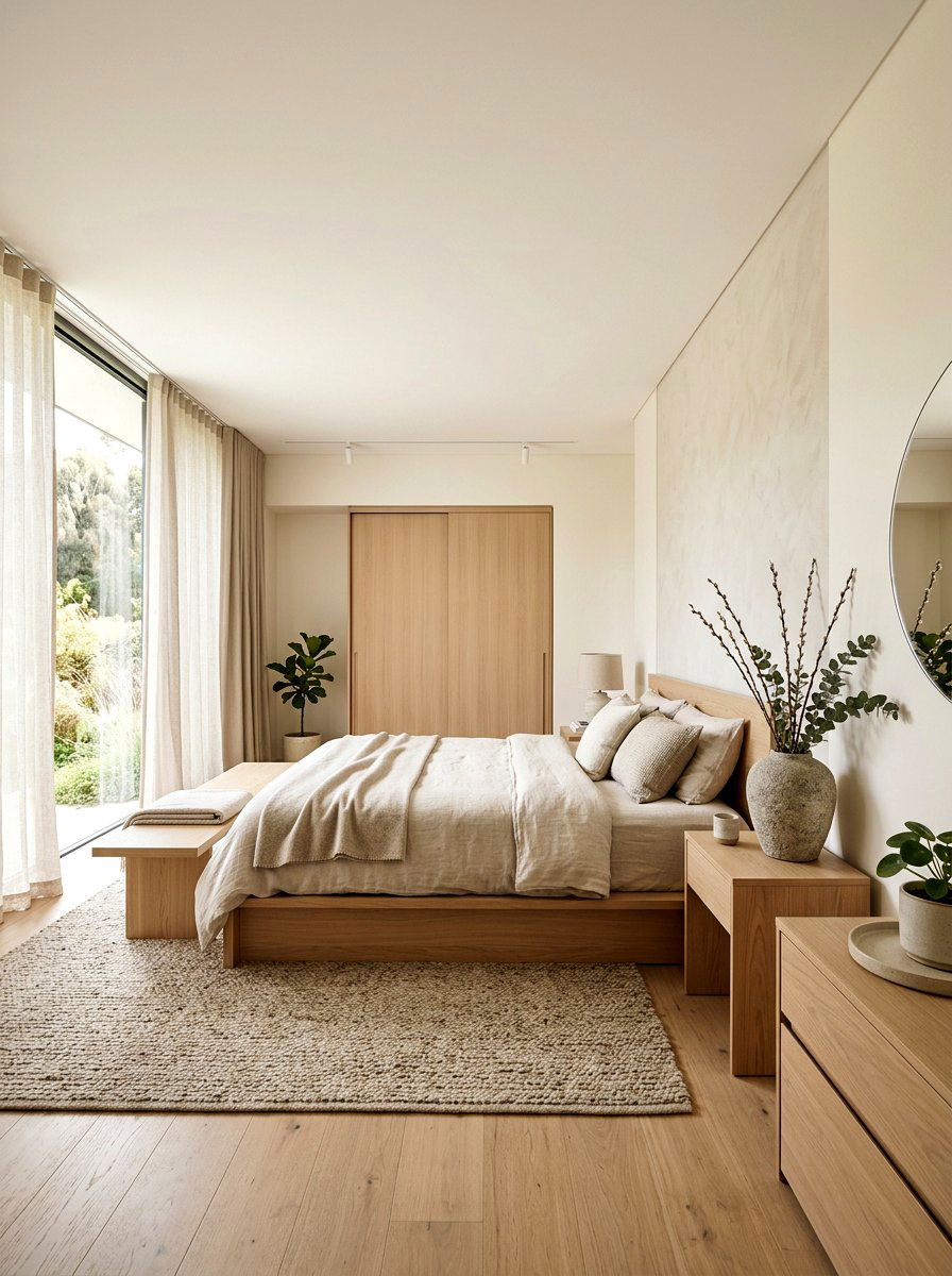 Japandi Bedroom Style - 30 low stimulation bedroom ideas