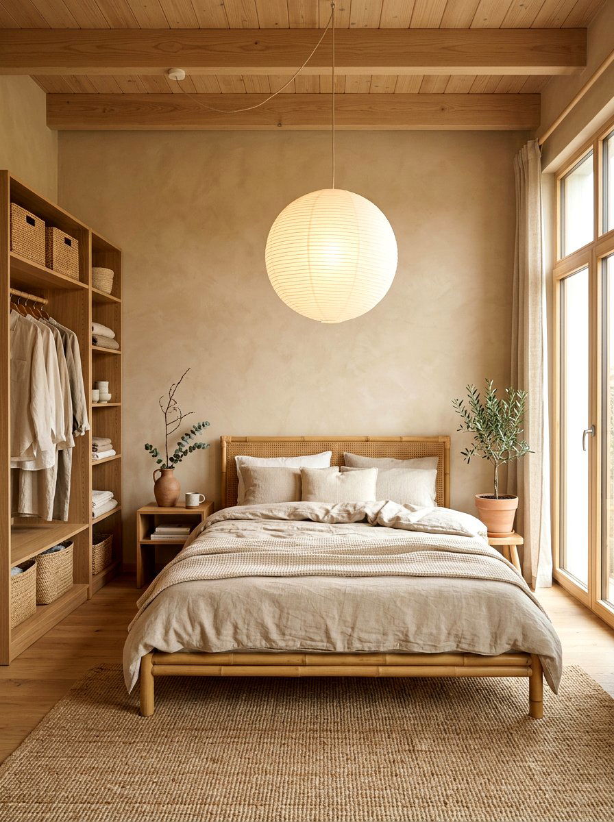 Japandi Beige Bedroom - 30 tonal beige bedroom ideas