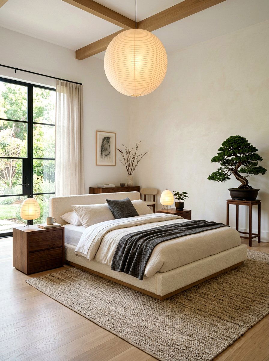 Japandi Boucle Bedroom - 30 boucle bedroom ideas