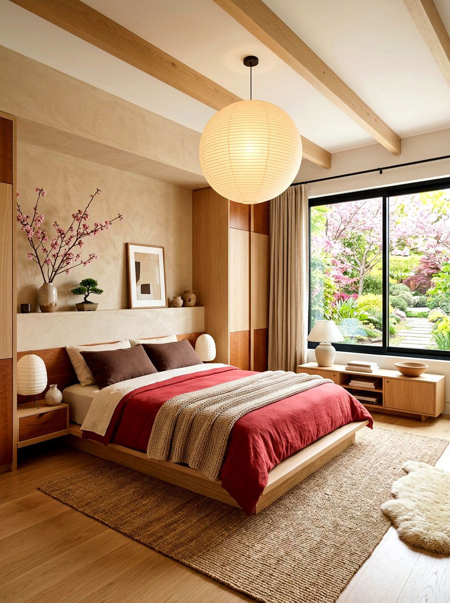 Japandi Chocolate Cherry Bedroom - 30 chocolate cherry bedroom ideas