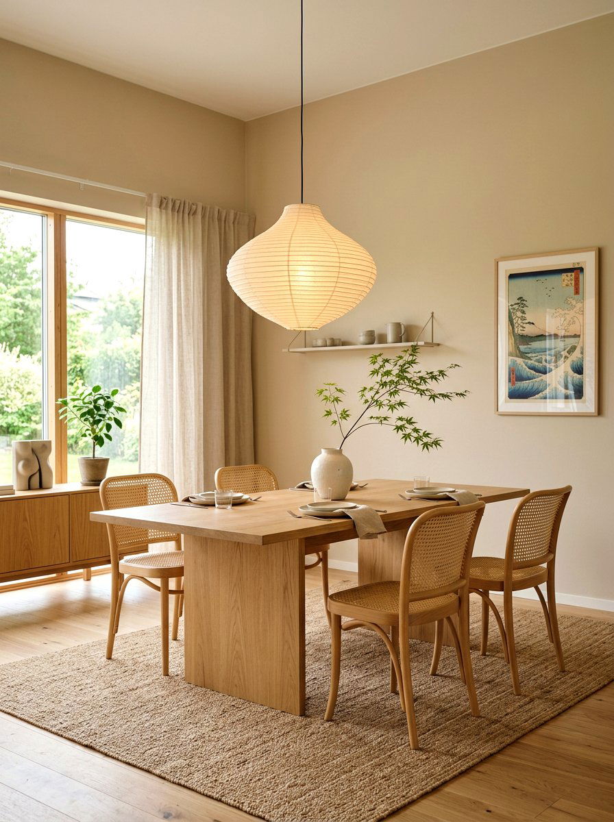 Japandi Dining Room - 30 dining room makeover ideas
