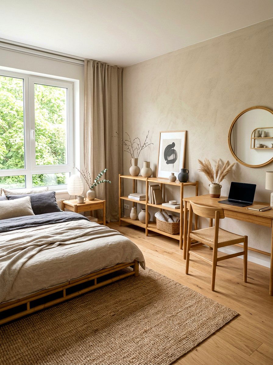 Japandi Dorm Room - 30 dorm room ideas