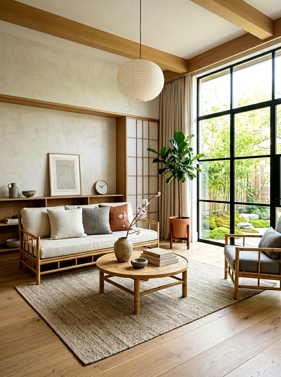 Japandi Living Room - 30 cozy living room ideas