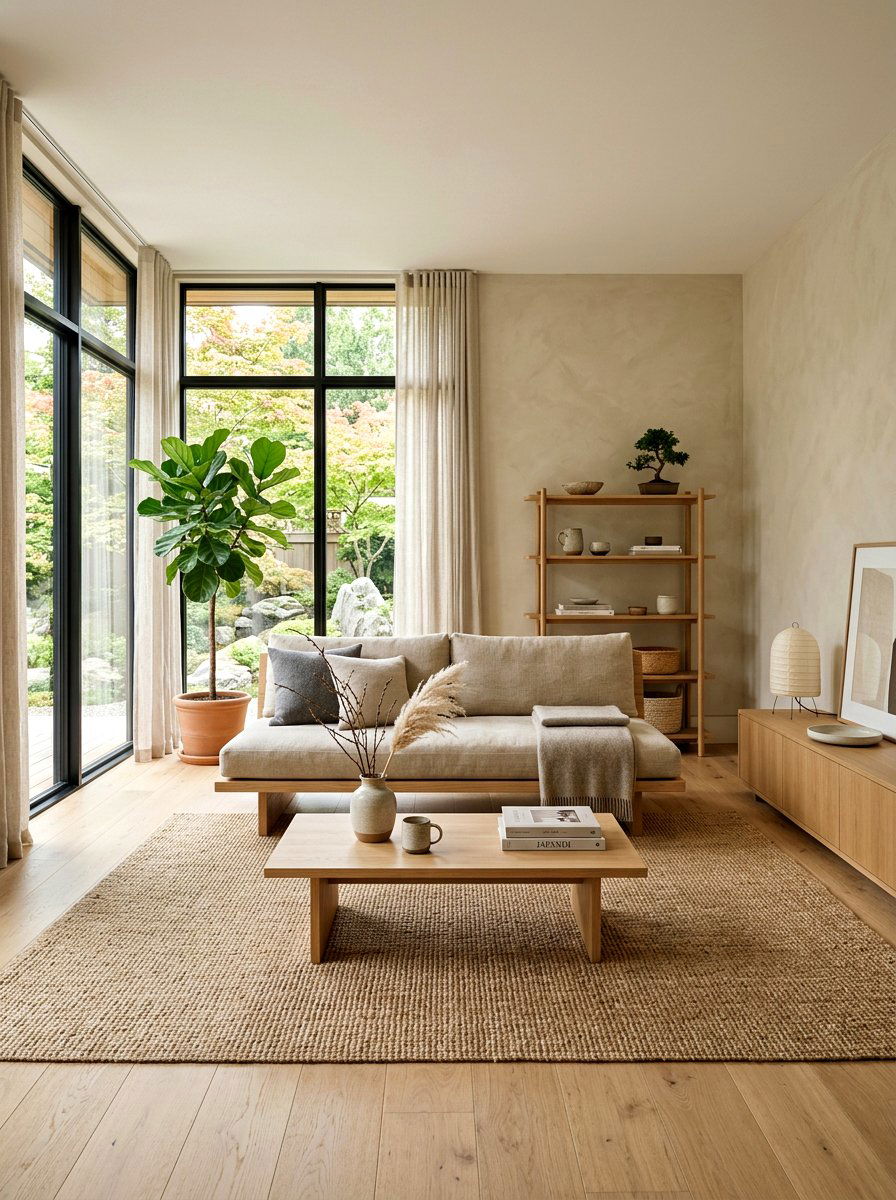 Japandi Living Room - 30 trend forward living room ideas