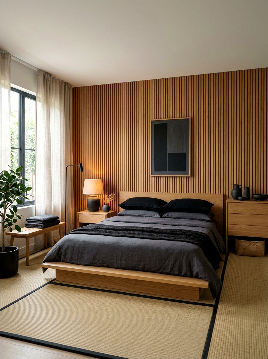 Japandi Style Bedroom - 30 quiet luxury master bedroom ideas