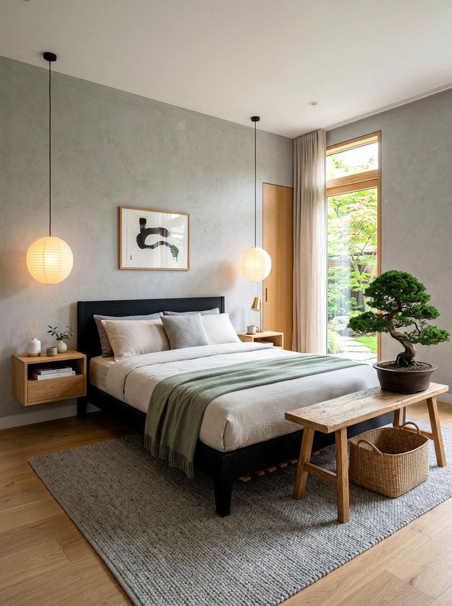 Japandi Style Bedroom - 30 calming bedroom ideas