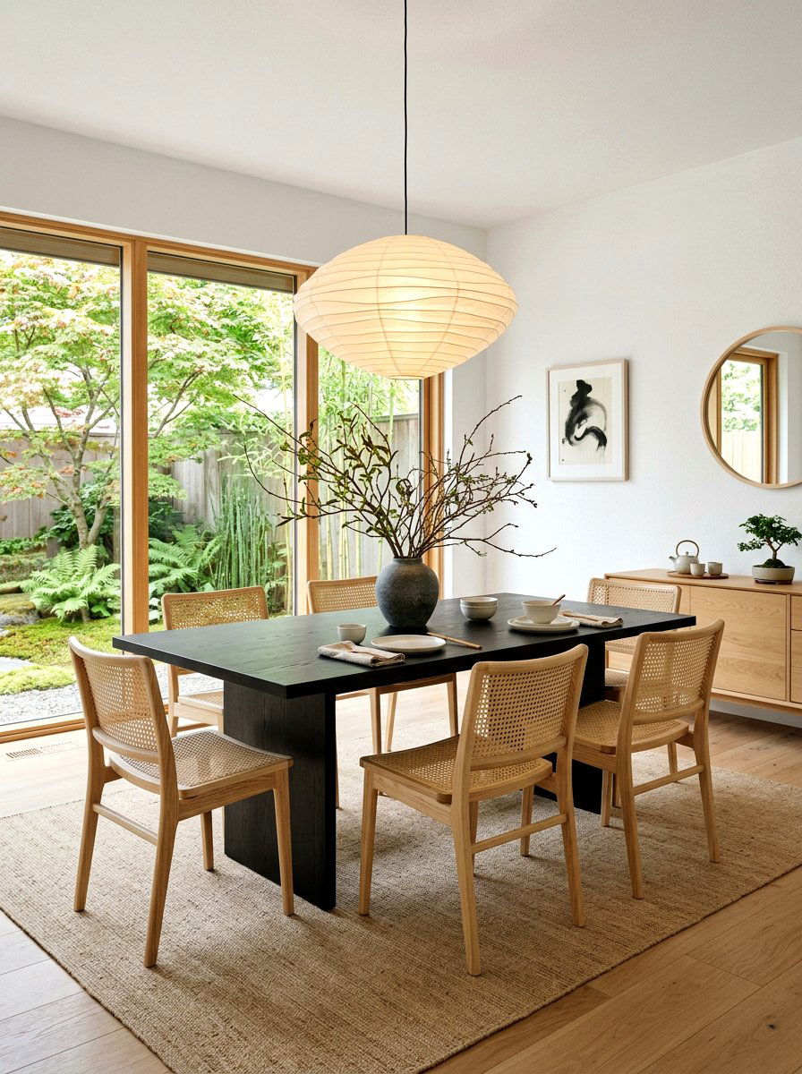 Japandi Style Dining Room - 30 elegant dining room ideas