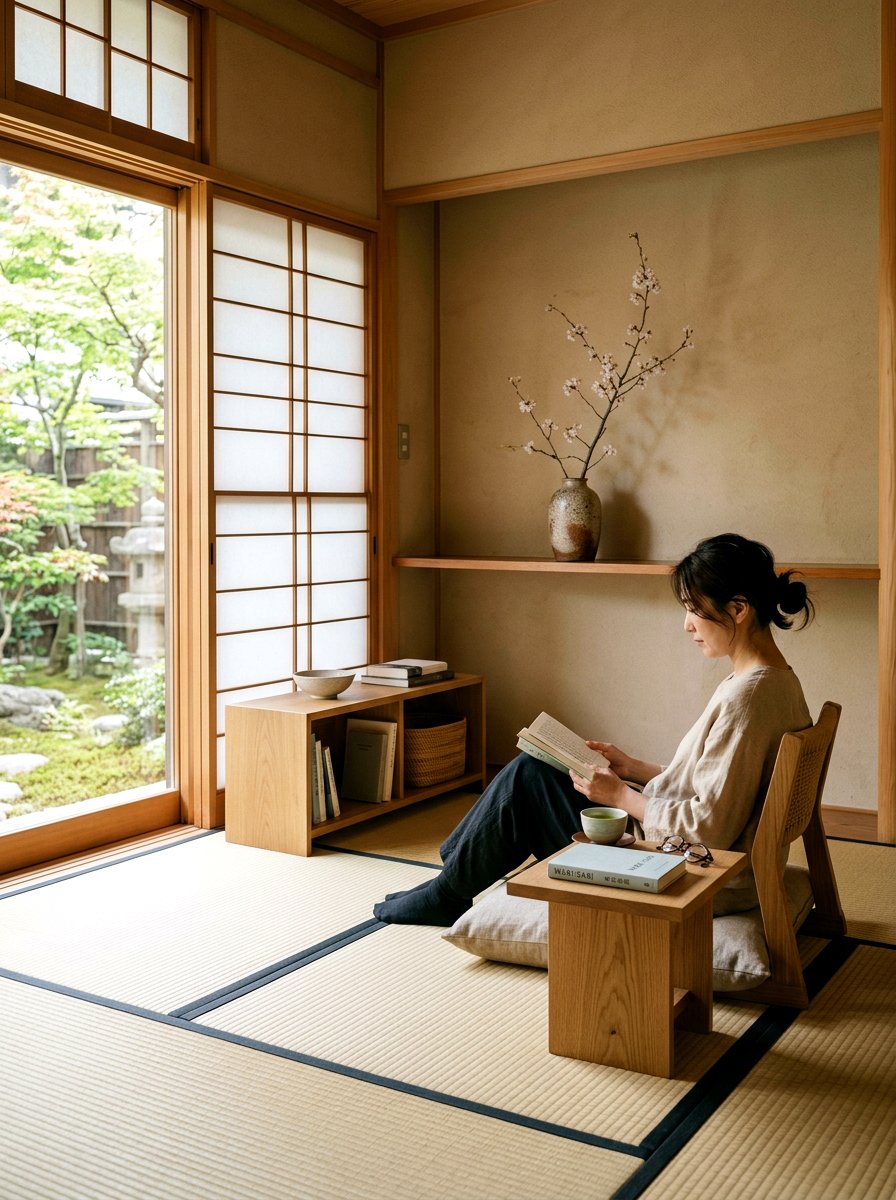Japandi Style Reading Space - 30 reading den ideas