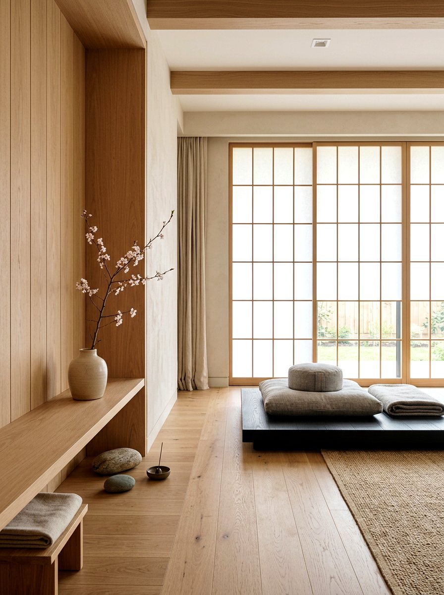 Japandi Style Space - 30 meditation room ideas