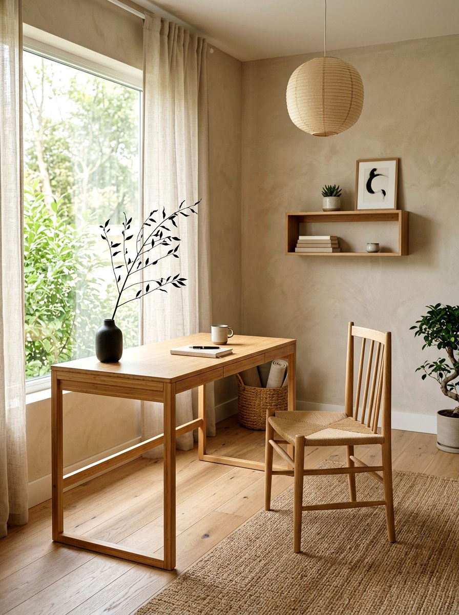 Japandi Style Study Room - 30 study room ideas