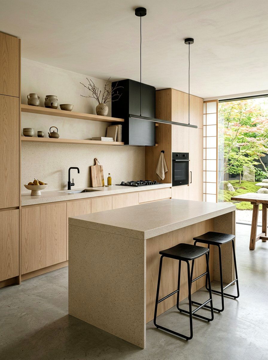 Japandi Terrazzo Kitchen - 30 terrazzo kitchen ideas