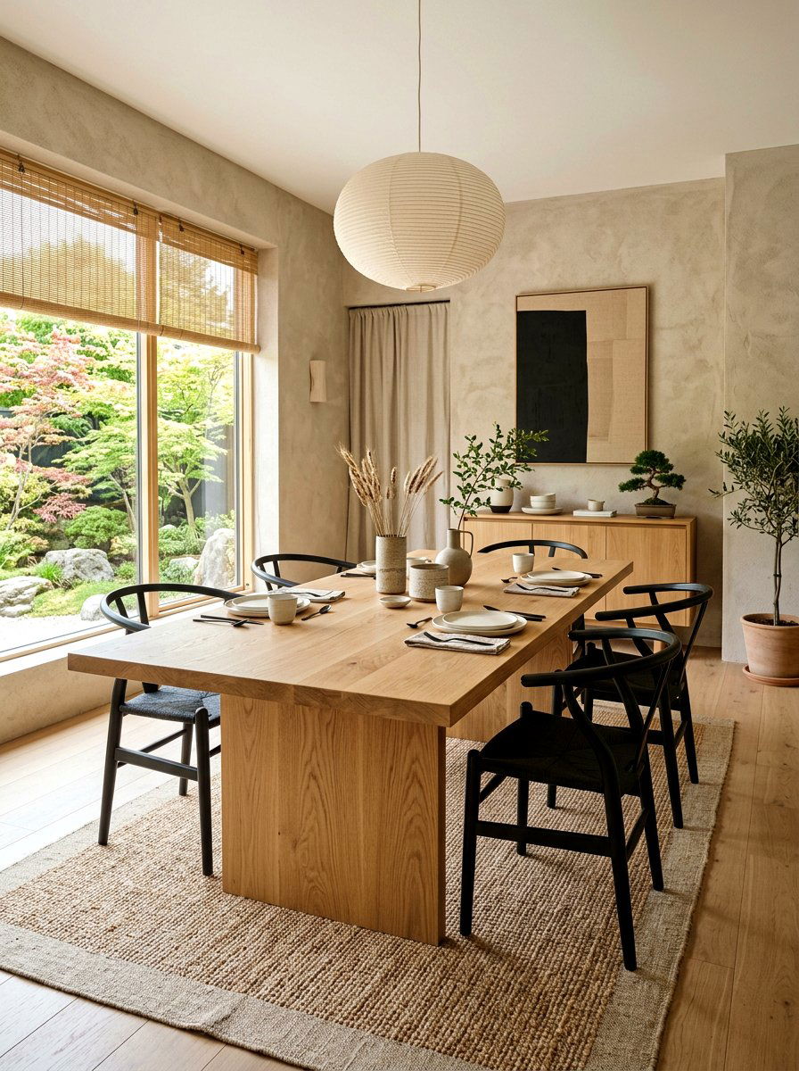 Japandi Zen Dining Room - 30 editorial dining room ideas