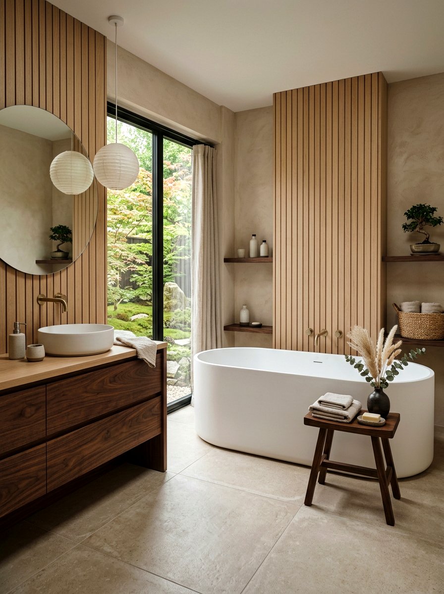 Japandi bathroom - 30 Scandinavian bathroom ideas