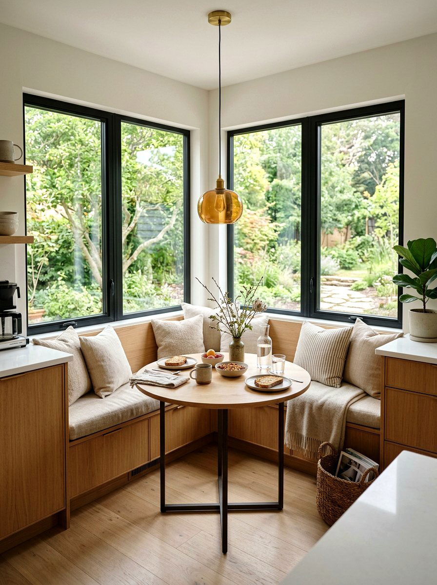 Japandi breakfast nook - 30 Japandi home decor ideas