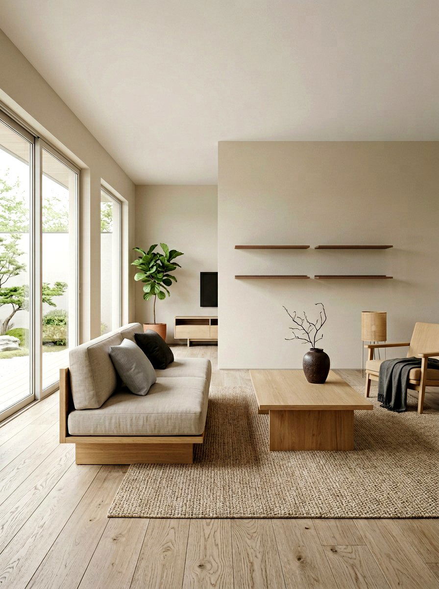 Japandi brown living room - 30 brown living room ideas