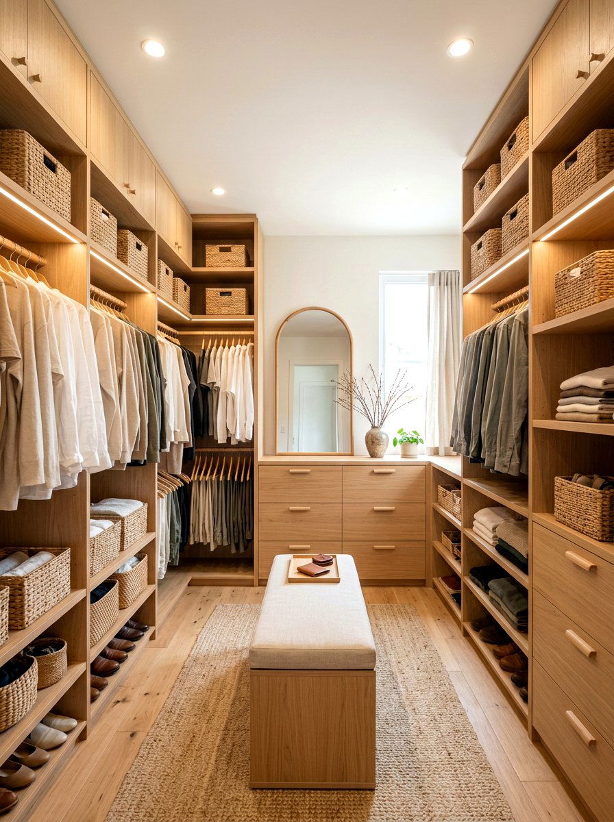 Japandi closet - 30 Japandi home decor ideas
