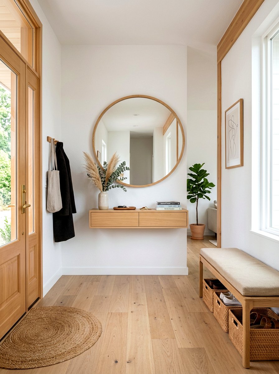 Japandi entryway - 30 Japandi home decor ideas