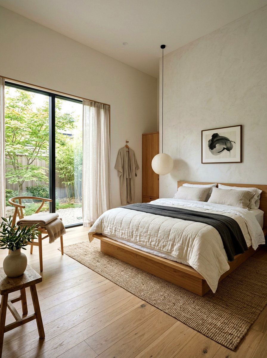Japandi guest room - 30 Japandi home decor ideas