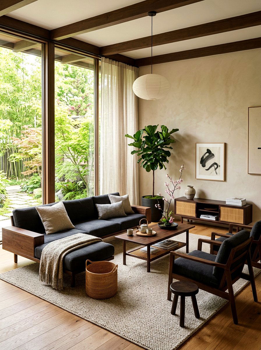 Japandi living room - 30 intentional living room ideas