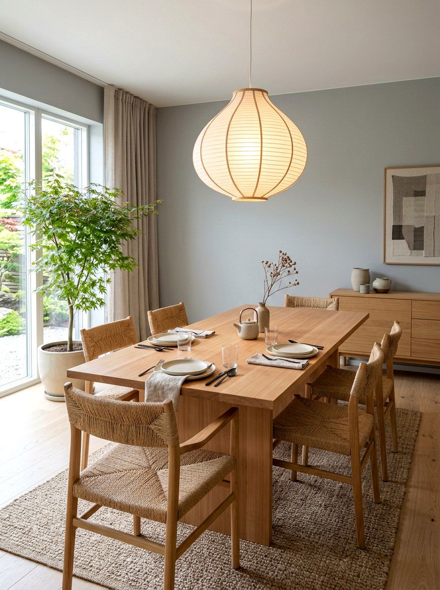 Japandi rectangular dining room - 30 rectangular dining room ideas