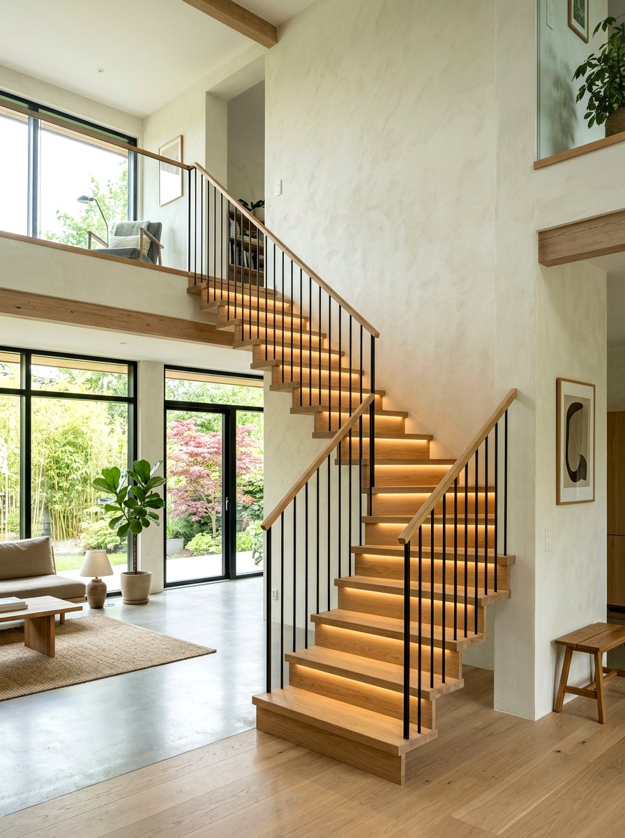 Japandi staircase - 30 Japandi home decor ideas