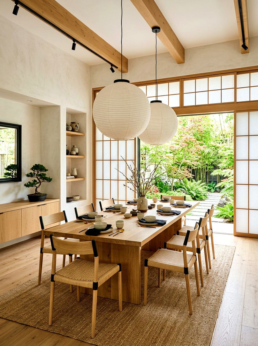 Japandi villa dining design - 30 villa dining room ideas