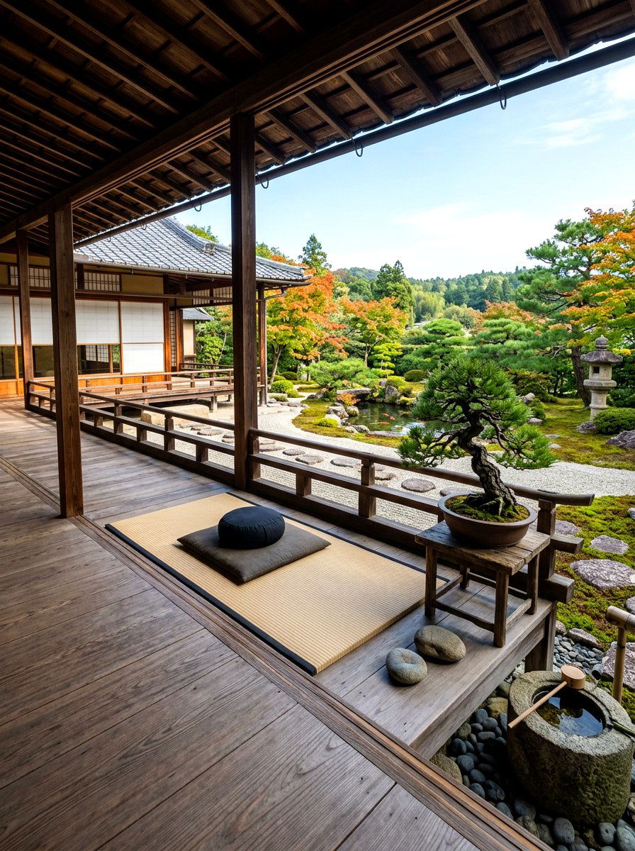 Japanese Balcony Meditation Space - 30 balcony seating nook ideas