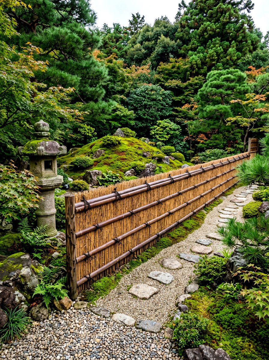 Japanese Garden Bamboo Fence - 30 reed fence ideas