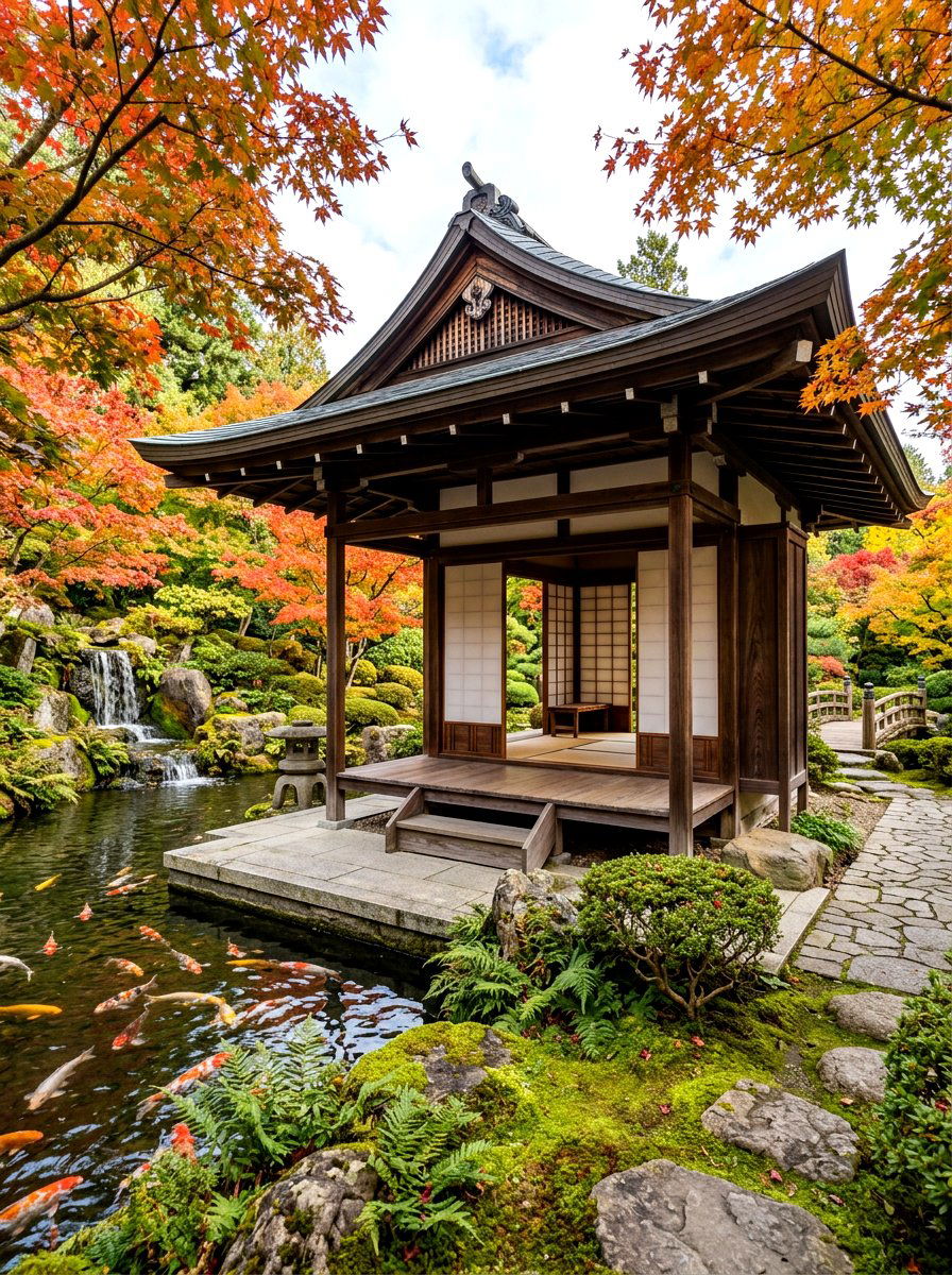 Japanese Garden Pavilion - 30 backyard pavilion ideas