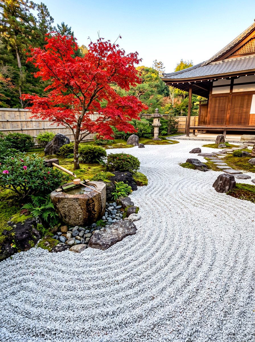 Japanese Gravel Garden - 30 gravel courtyard ideas