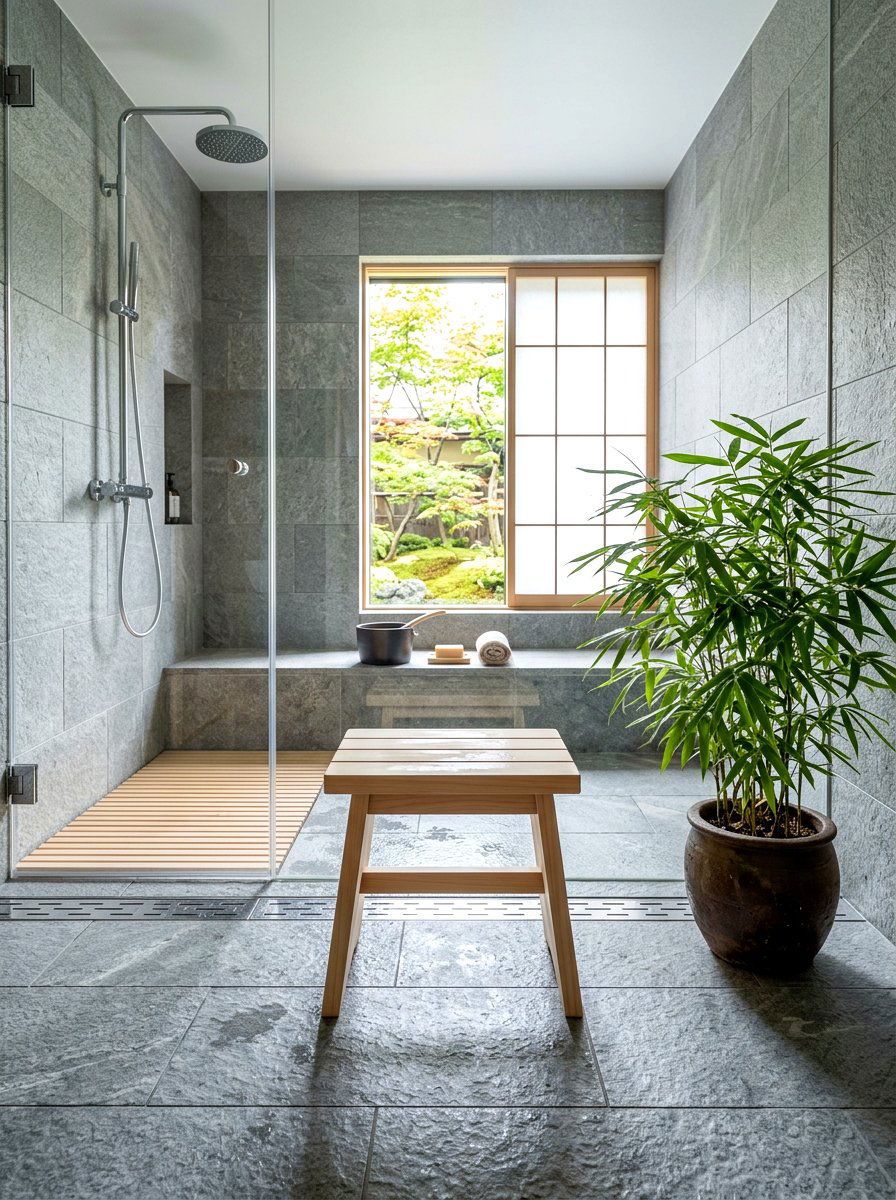 Japanese Hinoki Wood Stool - 30 bathroom stool ideas