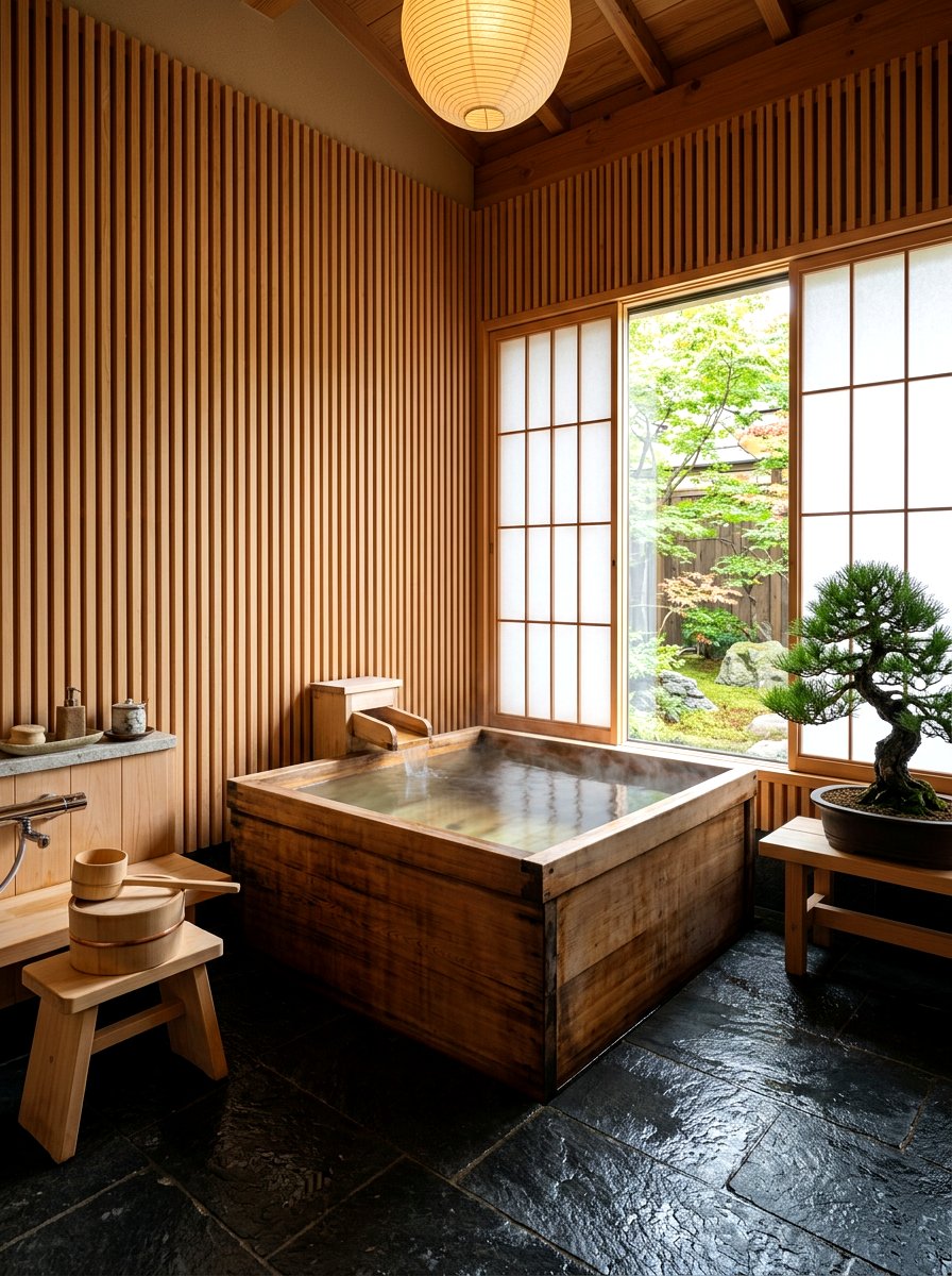 Japanese Inspired Soaking Room - 30 ice bath room ideas