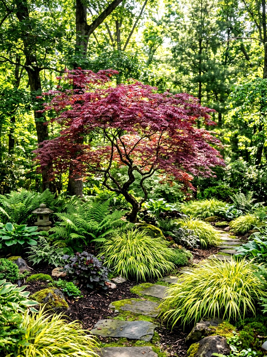 Japanese Maple - 30 shade flower bed ideas