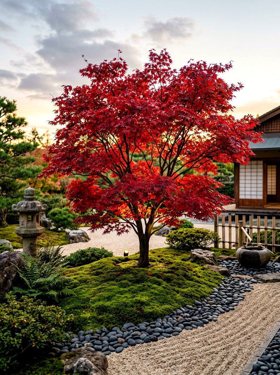 Japanese Maple Focal Point - 30 house side garden border ideas