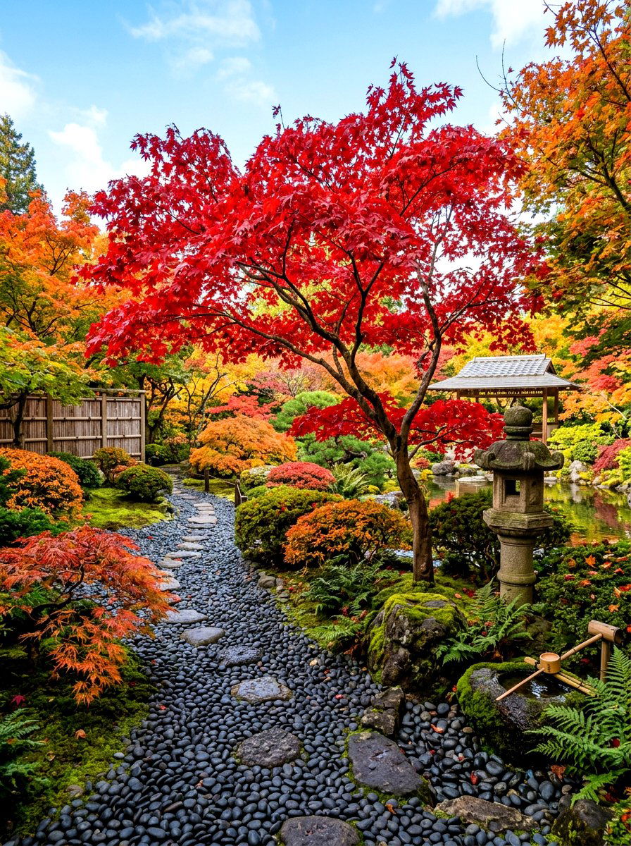 Japanese Maple Garden - 30 zen garden ideas