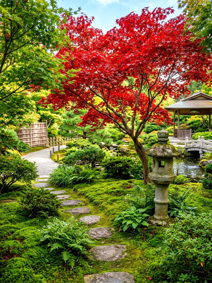 Japanese Maple Garden - 30 small yard landscaping ideas