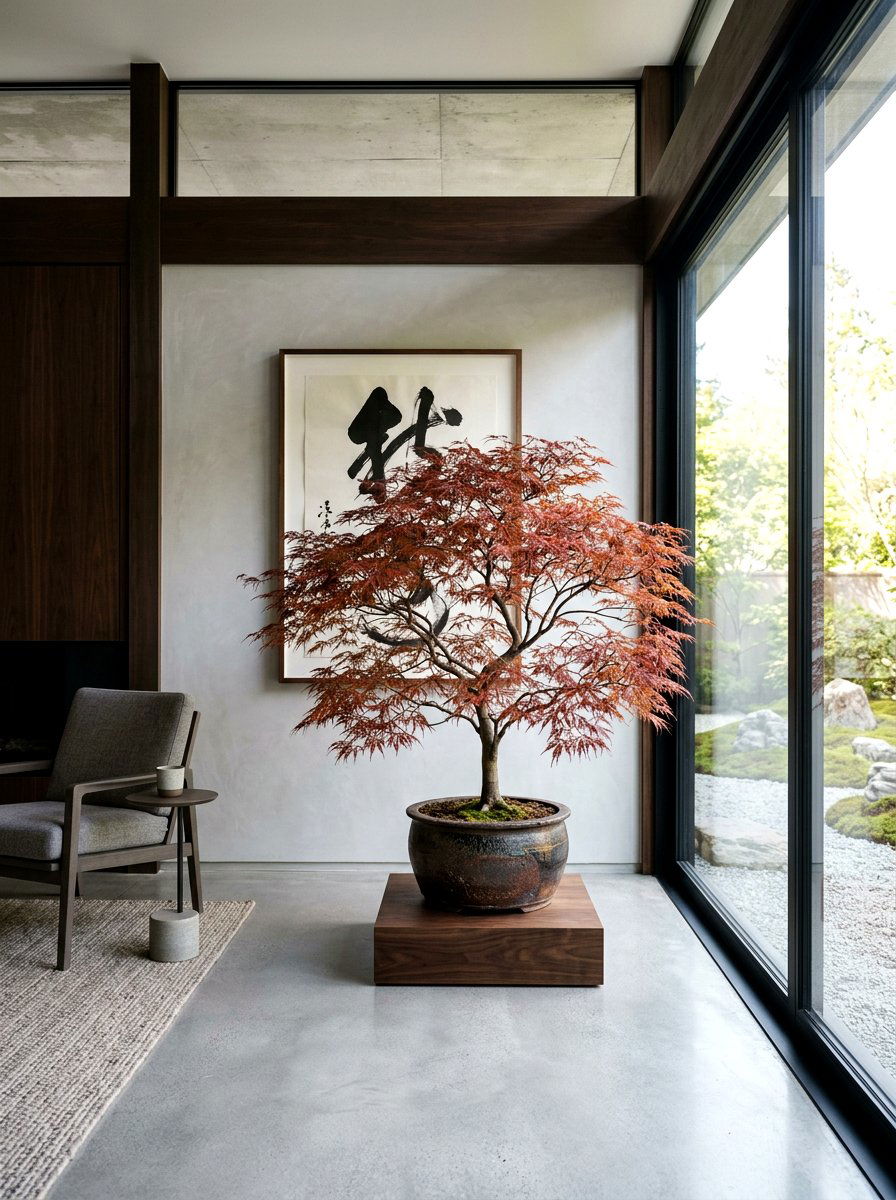 Japanese Maple Indoor Tree - 30 indoor tree corner ideas