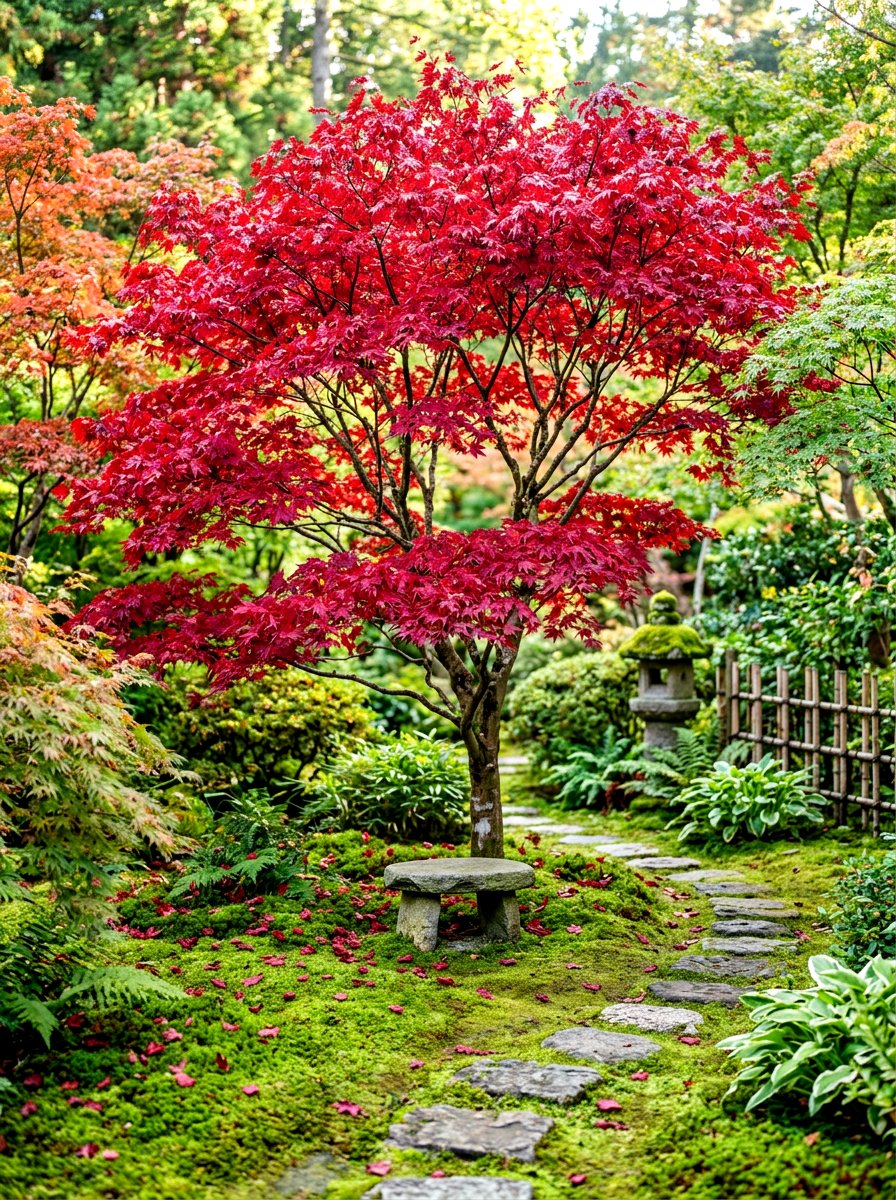 Japanese Maple Tree - 30 meditation garden ideas