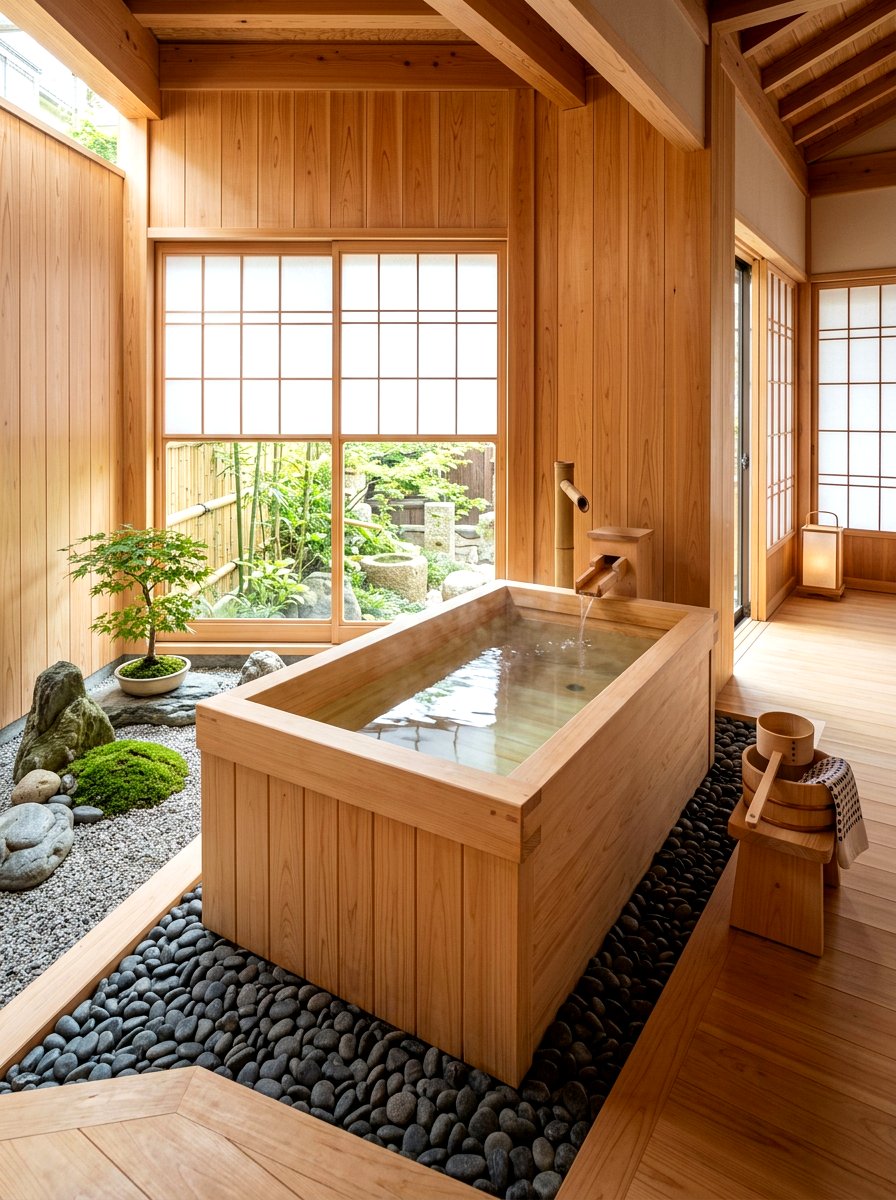 Japanese Ofuro Tub - 30 soaking tub ideas