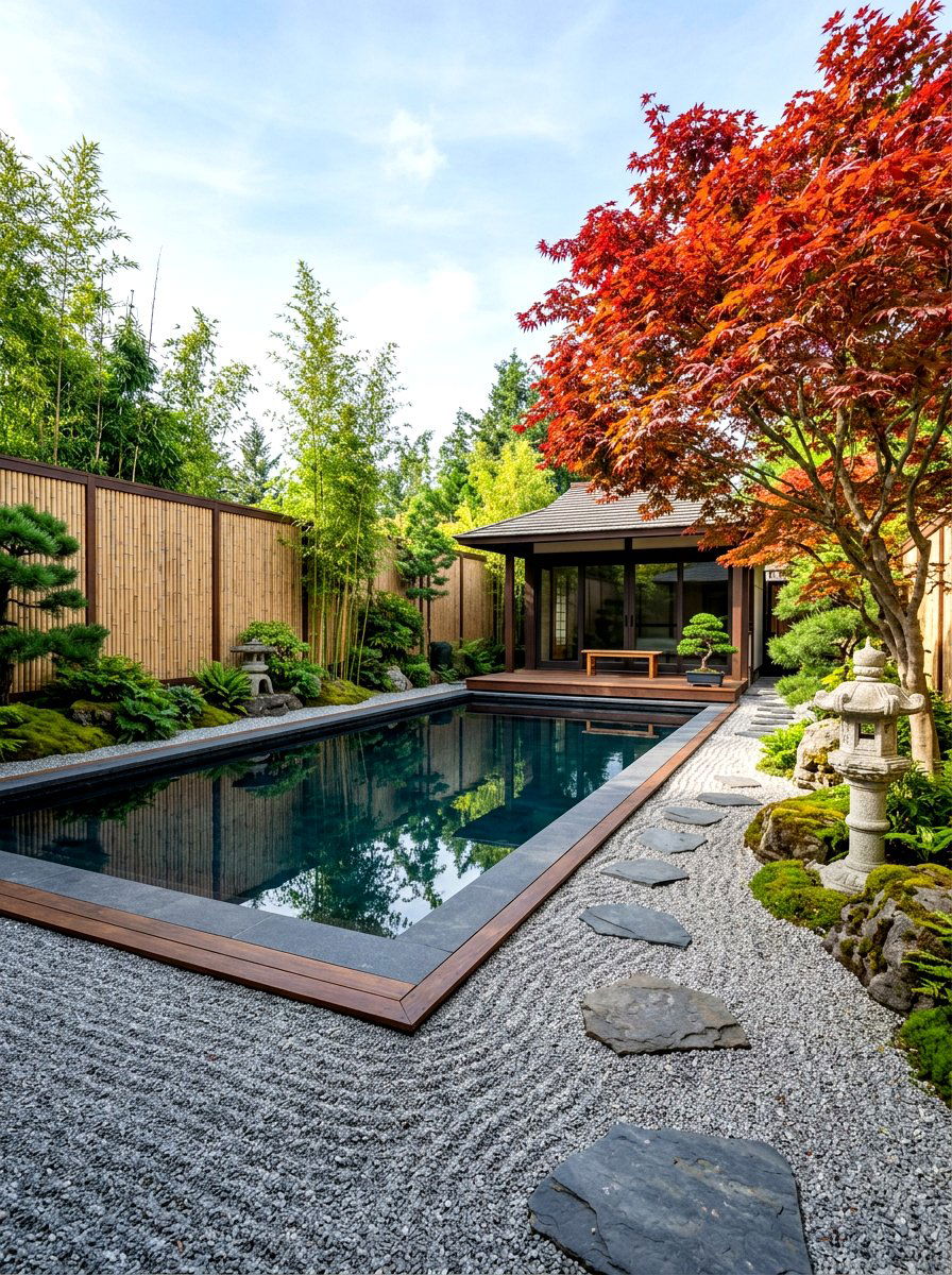 Japanese Pool Garden - 30 pool garden ideas