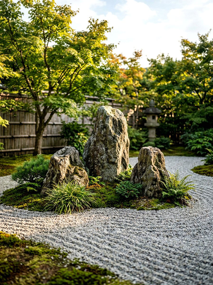 Japanese Rock Arrangement - 30 Japanese garden ideas