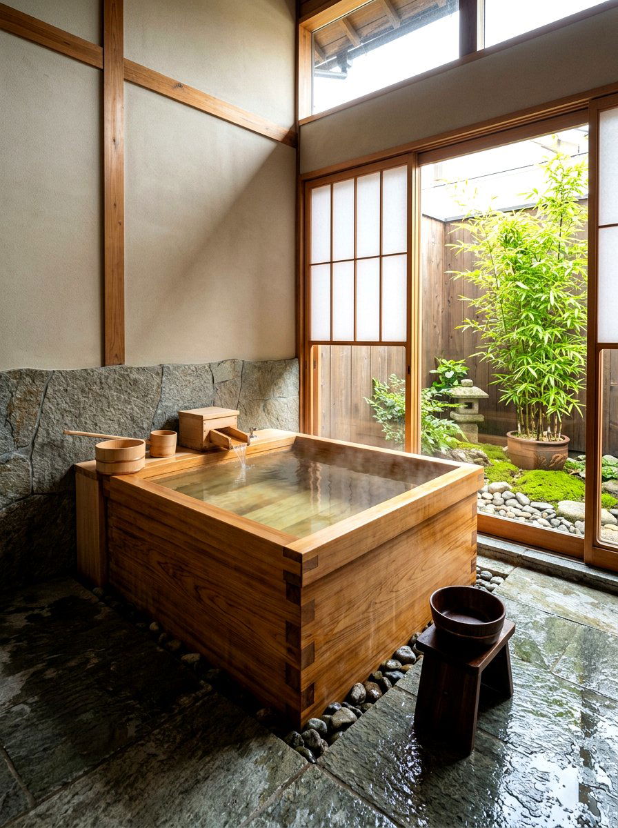 Japanese Soaking Tub - 30 spa bathroom ideas