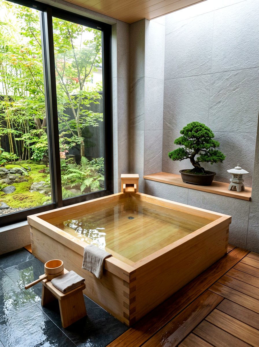 Japanese Soaking Tub - 30 cocoon bath ideas