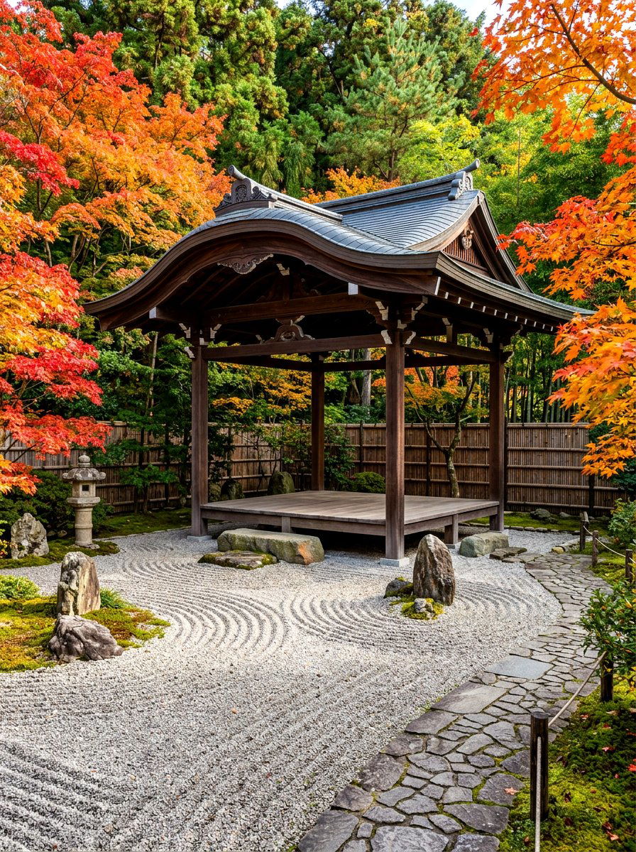 Japanese Style Garden Pergola - 30 freestanding pergola ideas