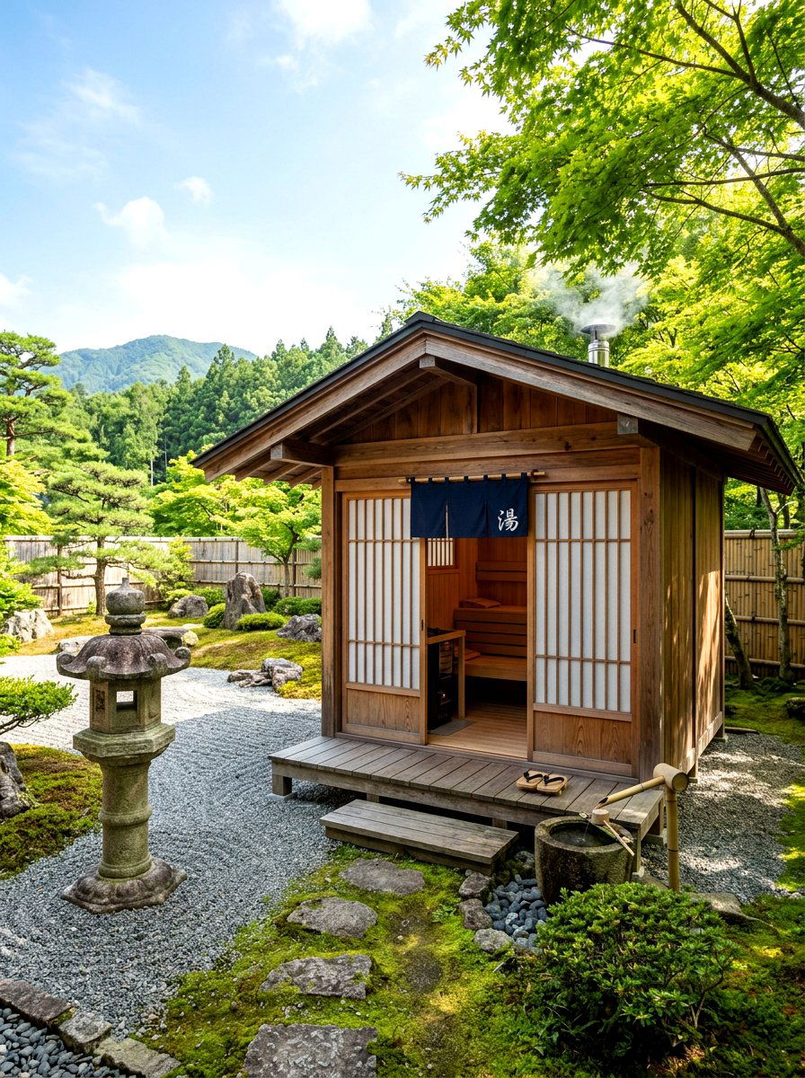Japanese Style Outdoor Sauna - 30 sauna shed ideas