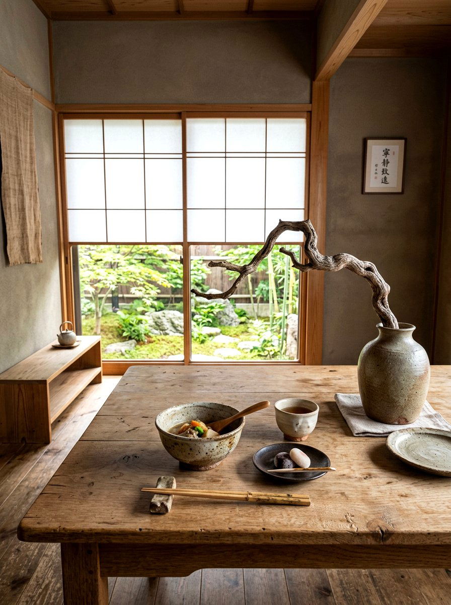Japanese Wabi Sabi - 30 casual dinner table ideas