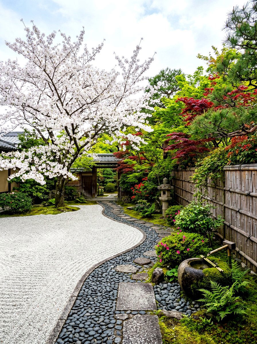 Japanese White Garden - 30 white bloom garden ideas