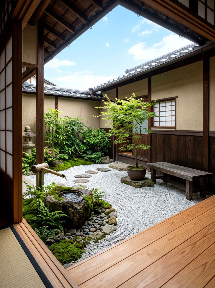Japanese Zen Enclosed Patio - 30 enclosed patio garden ideas