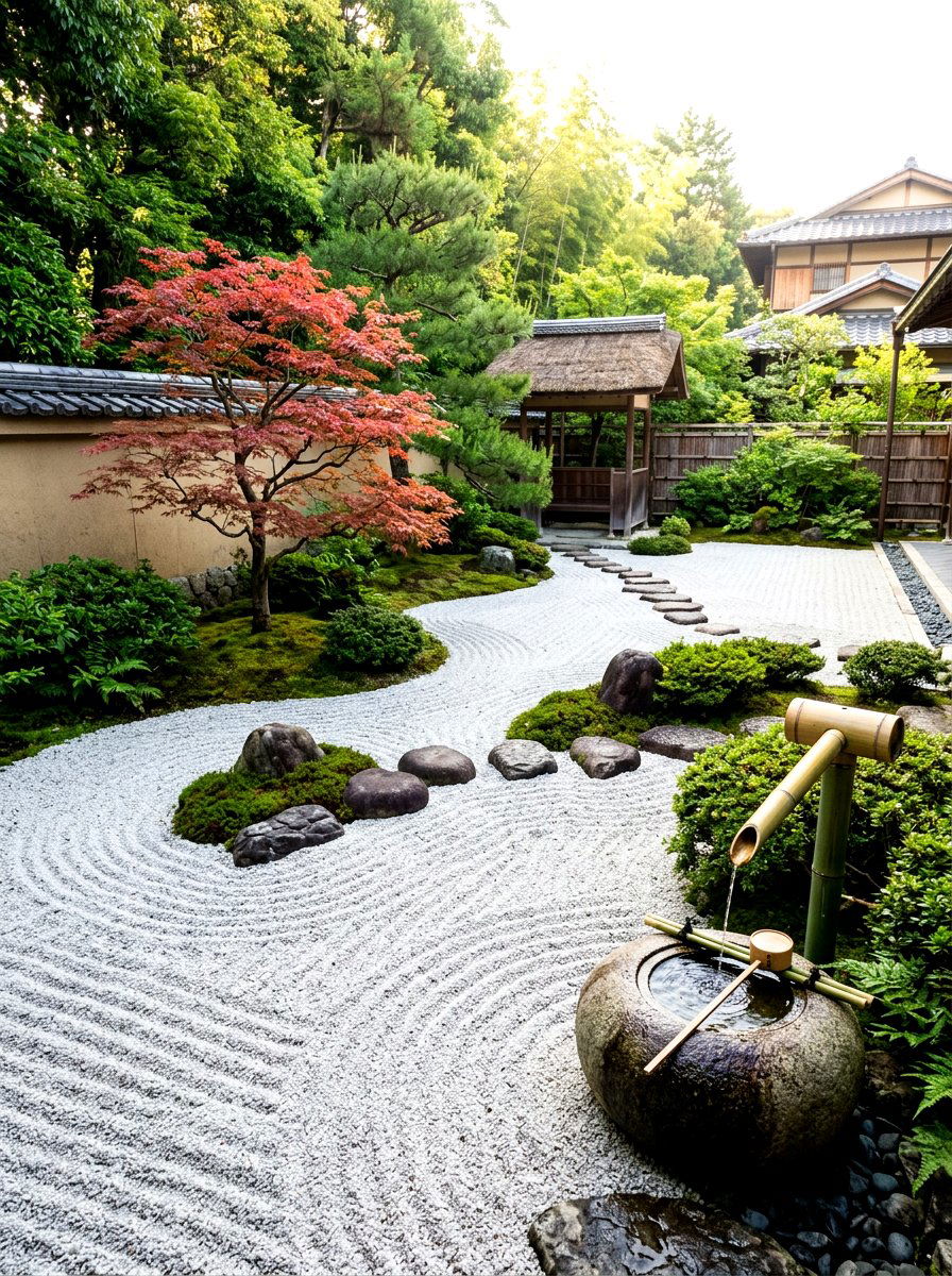 Japanese Zen Garden - 30 side yard landscaping ideas